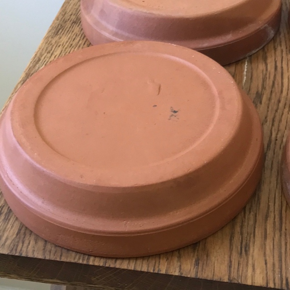 Vintage 1980s Clay Pot Saucers for plants made in Italy 16 - Picture 11 of 11